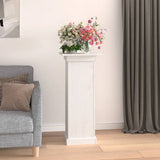 Flower Stand White 40x40x90 cm Solid Wood Pine 823635