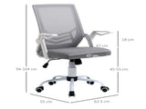 Mesh Office Chair with Flip-up Armrest, Swivel Computer Chair with Lumbar Support, Adjustable T3398P344645