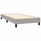 Box Spring Bed Frame Light Grey Single Fabric 3121163