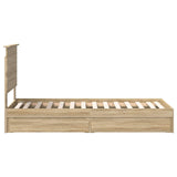 Storage Bed with Drawer Sonoma Oak 75 x 190 cm Engineered Wood 3411259