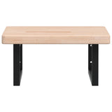 Basin Shelf Wall Mounted Steel and Solid Wood Oak 3302391