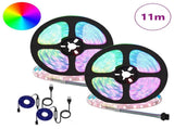 LED Strip 2 pcs Black and Transparent 5500 mm 3429132