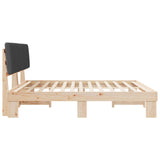 Bed Frame with Upholstered Headboard Dark Grey 200 x 200 cm 3398095