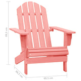 Garden Adirondack Chair Solid Fir Wood Pink 315877