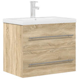 2 Piece Bathroom Furniture Set Sonoma Oak Engineered Wood 3324965