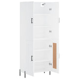 Highboard White 69.5x34x180 cm Engineered Wood 3195795