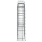 Arched Gabion Baskets 5 pcs 300x30x120/140 cm Galvanised Iron 3146542
