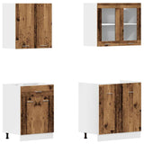 4 Piece Kitchen Cabinet Set Lyon Old Wood Engineered Wood 3328573