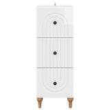 Drawer Cabinet High Gloss White 33 x 34.5 x 90 cm 894159