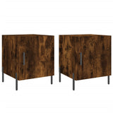 Bedside Cabinets 2 pcs Smoked Oak 40x40x50 cm Engineered Wood 827591