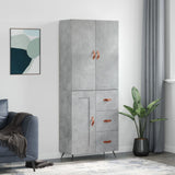 Highboard Concrete Grey 69.5x34x180 cm Engineered Wood 3195991