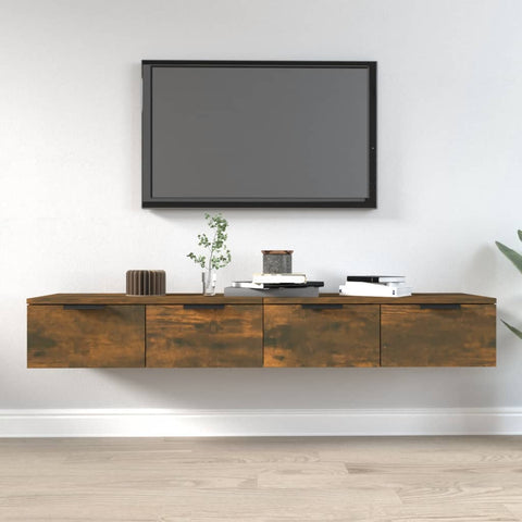 Wall Cabinets 2 pcs Smoked Oak 68x30x20 cm Engineered Wood 3115897