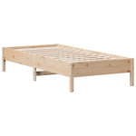 Bookcase Bed without Mattress 75x190 cm Solid Wood Pine 3324445