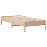 Bookcase Bed without Mattress 75x190 cm Solid Wood Pine 3324445