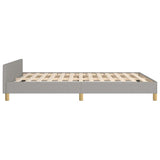 Bed Frame without Mattress Light Grey 180x200cm Super King Fabric 349893