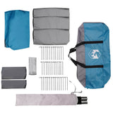 Family Tent 12-Person Blue and Grey 760 x 645 x 230 cm 42004060