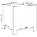 ZNTS Garden Planter 30x30x30 cm Stainless Steel 851193