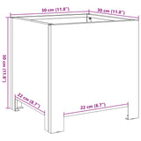 ZNTS Garden Planter 30x30x30 cm Stainless Steel 851193