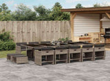 Garden Dining Set Grey, Dark Grey 3211172