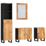 4 Piece Bathroom Furniture Set Solid Wood Acacia 3200642