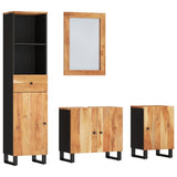 4 Piece Bathroom Furniture Set Solid Wood Acacia 3200642
