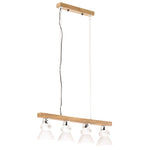 Industrial Ceiling Lamp White E27 Mango Wood 320524