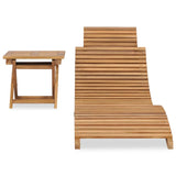 Sunlounger Teak Solid Teak wood Typical garden size Foldable 310666