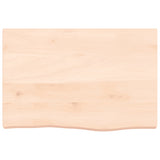 ZNTS Wall Shelf 60x40x cm Untreated Solid Wood Oak 363529