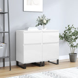Sideboards 2 pcs High Gloss White 40x35x70 cm Engineered Wood 831169