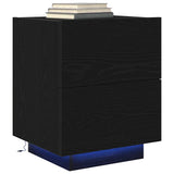 Bedside Cabinet 2 pcs Black Oak 45 x 40 x 55 cm Engineered Wood 863062