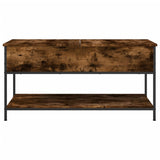 Coffee Table Smoked Oak 100x50x50 cm Engineered Wood and Metal 845348