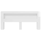 Headboard Cabinet with Storage High Gloss White Engineered Wood 8001295