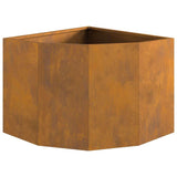 Corner Planter Rusty 45 x 45 x 35 cm Weathering steel 883653