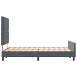 ZNTS Bed Frame Dark Grey 120x200 cm Velvet 3344868