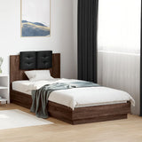 Bed Frame without Mattress Brown Oak 100x200 cm 3209939