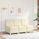 Modular Sofa Unit Armless Cream 55 x 74 x 82 cm Faux Leather 4108488
