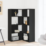 Corner Bookcase 4-Tier Black 85x85x140 cm Engineered Wood 3307811