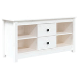 TV Cabinet White 103x36.5x52 cm Solid Wood Pine 814570