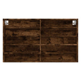 Vitrine Cabinet Smoked Oak 100x15x58 cm Engineered Wood 847930