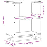 Book Cabinet Brown Oak 60x35x76 cm Engineered Wood 849103