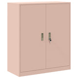 Storage Cabinet 2 pcs Pink 90 x 40 x 145 cm Steel Lockable 3438646