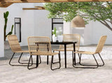 5 Piece Garden Dining Set Oak 3099174