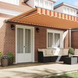Retractable Awning Manual Yellow and Orange 500x300 cm Fabric 3331259