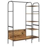 Clothes Rack with Shelf Brown 120 x 44 x 160 cm Engineered Wood 868449