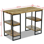 Office Desk Mango Wood 110x50x76 cm 243333