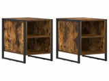 Bedside Table 2 pcs Smoke Oak 39.5 x 30 x 50 cm Engineered Wood 886635