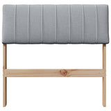 Upholstered Headboard Light Grey 80 cm Solid Pine Wood 879254