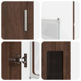 Highboard FLORIN Brown Oak 60 x 35 x 182 cm Engineered Wood 3397921