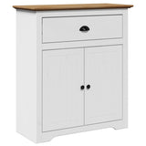 Hallway Cabinet BODO White and Brown 80x35x90 cm 4016867