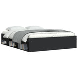 ZNTS Bed Frame without Mattress Black 150x200 cm King Size King Size 3203867